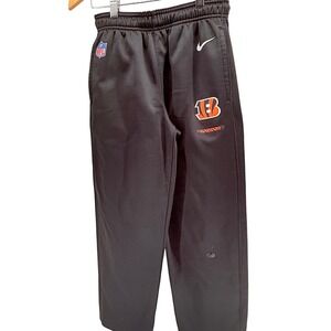 Nike NFL Cincinnati Bengals Dri-Fit Jogger Pants Kid's‎ Size M Black Orange